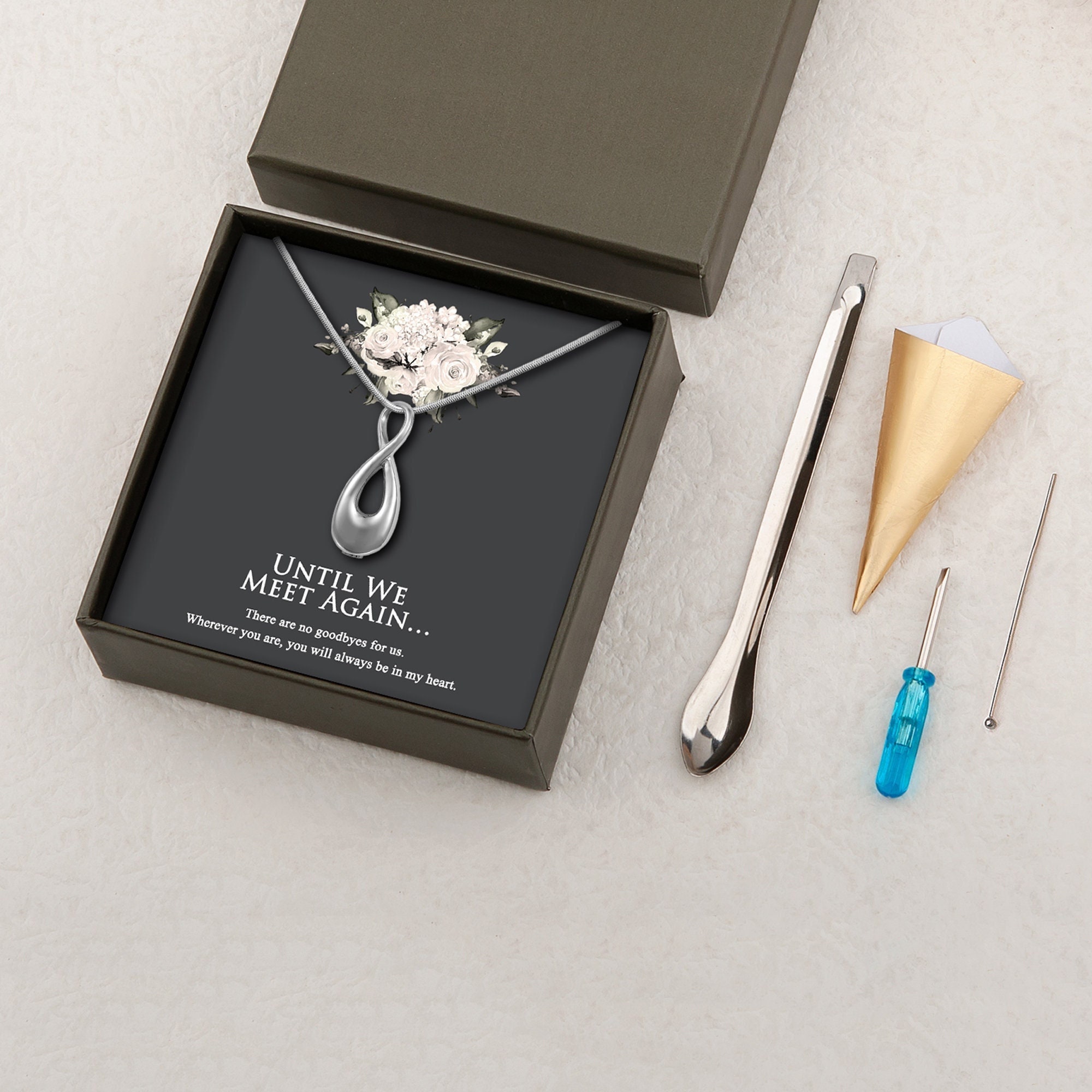 Cremation Jewelry Infinity Urn Necklace for Ashes Memorial Ashes Jewelry with Infinity Love Ashes Keepsake for Loss of a Loved one Etsy
