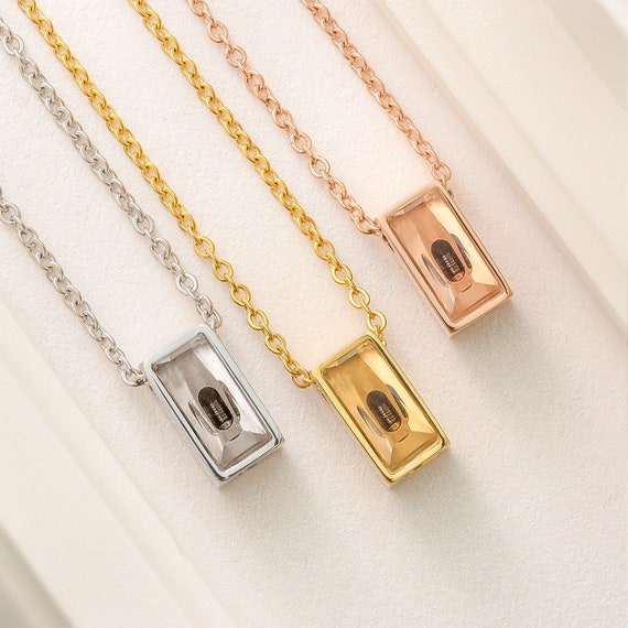 Cremation Jewelry Urn Necklace for Human and Pets Ashes mini Cube With Transparent Glass Front Engraved Necklace Memorial Gift for Christmas Etsy