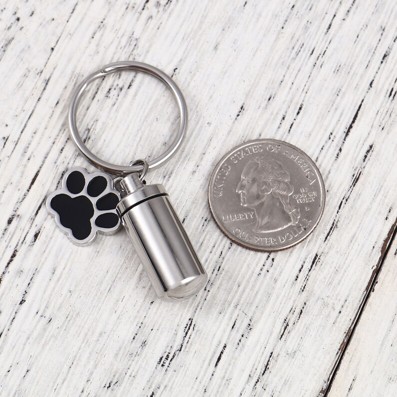 Dog Urn Cremation Keychain Personalized Memorial Ashes Etsy
