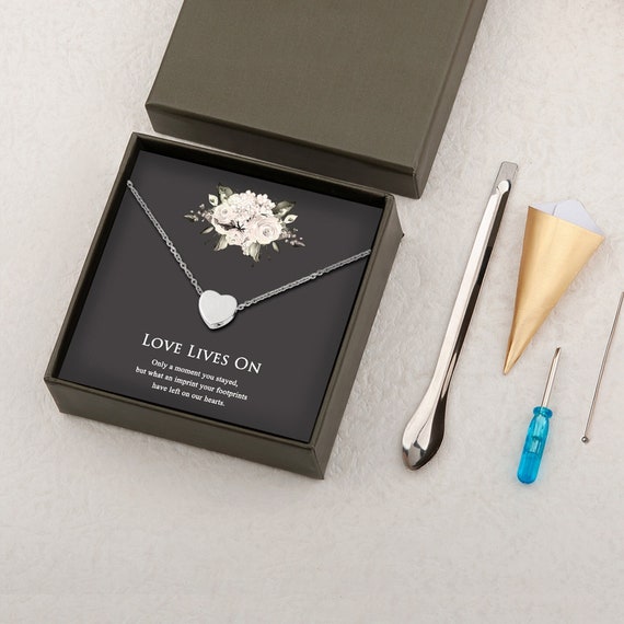 Urn Necklace Mini Heart Cremation Jewelry for Human Ashes, Cremation Heart Ashes Necklace for Loss of a loved one, keepsake for Women