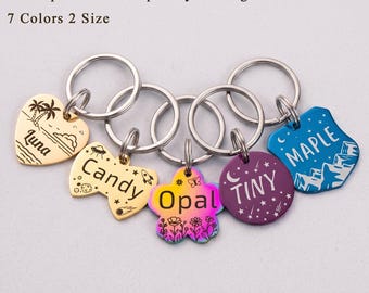Placa de identificación personalizada para mascotas - Placa grabada con el nombre del perro o gato - Placa para perros - Placa personalizada para collar - Placa de identificación para gatos - Placa de identificación para perros - Regalos para mascotas