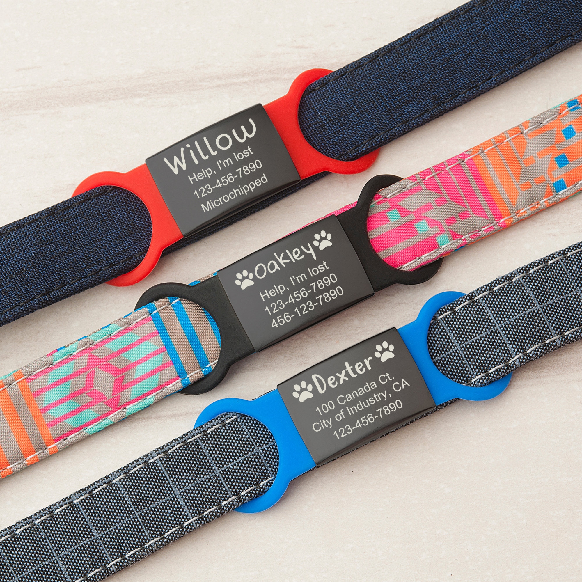 Custom Durable Slide Pet ID Tag🐶🐱,Personalized Name Silicone Dog Tag, Gift for Dog Owner