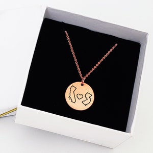 Gift For Best Friend Custom Long Distance State Necklace Gift Best Friend Necklace Long Distance Friendship Gift image 10