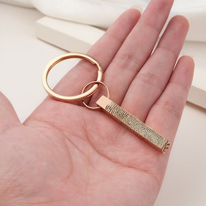 Cremation Jewelry for Men - Personalized Fingerprint Urn Keychain - Memorial Keychain for Human Ashes - Fingerprint Jewelry Memorial Gift
