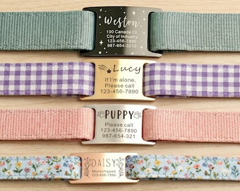Slide On Dog Tag - Dog Tag - Dog Tags for Dogs Personalized - Silent Dog Tag - Custom Dog Tag - Dog Collar Tag - Cute Dog Tag -  Pet Id Tags