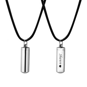 Urn Necklace, Cremation Necklace, Memorial Necklace, Cylinder Urn Necklace, Personalized Silver Cylinder Memorial Jewlery, Ashes Necklace