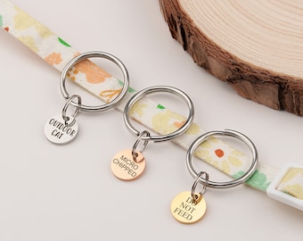 Cat Tag Small - Cat Tags - Cat ID Tag - Small Pet Tag - Teeny Tiny Tag - Microchipped Tag - Custom Pet Tag Tiny Pet Id Tag - Tag for Kitten