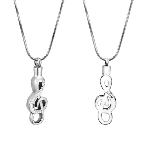 Personalized Music Note Cremation Jewelry Urn Necklace Etsy