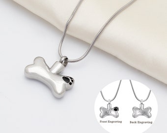 Pet Urn Necklace for Dogs - Pet Ashes Necklace Personalized - Cremation Jewelry - Dog Urn for Ashes - Pet Memorial Jewelry - Pet Loss Gifts