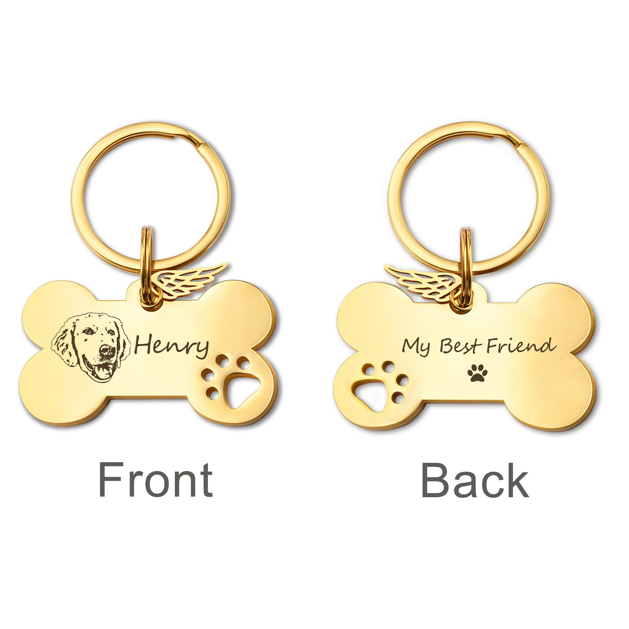 Bridge Shape Key Chain Rainbow Bridge Memorial Keychain - Custom Pet Keychain Bone Shape - Cat ...
