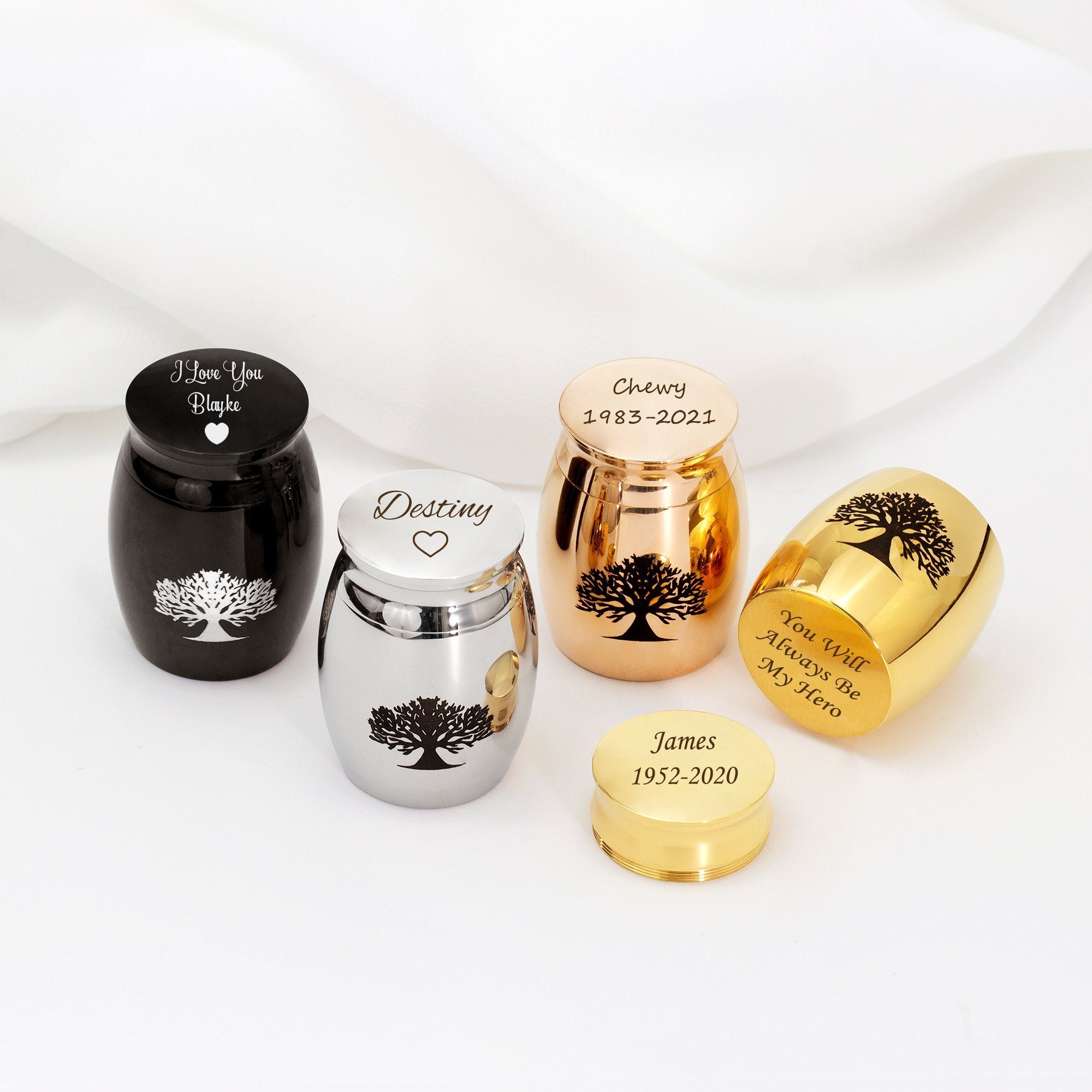 Personalized Mini Urn Tree of Life Cremation Urn Funeral Etsy Canada