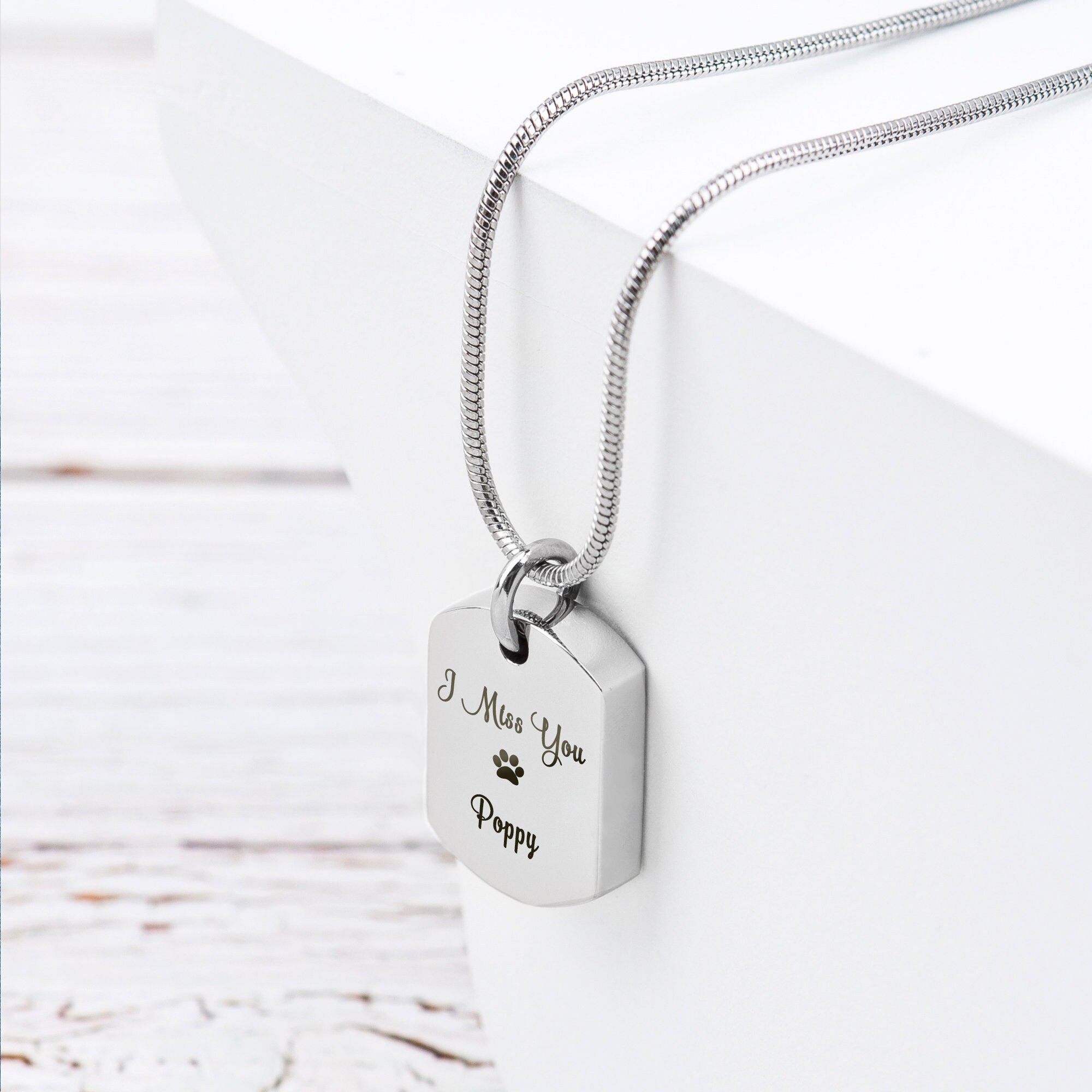 Personalized Dog Tag Cremation Jewelry Memorial Gift Dog Etsy