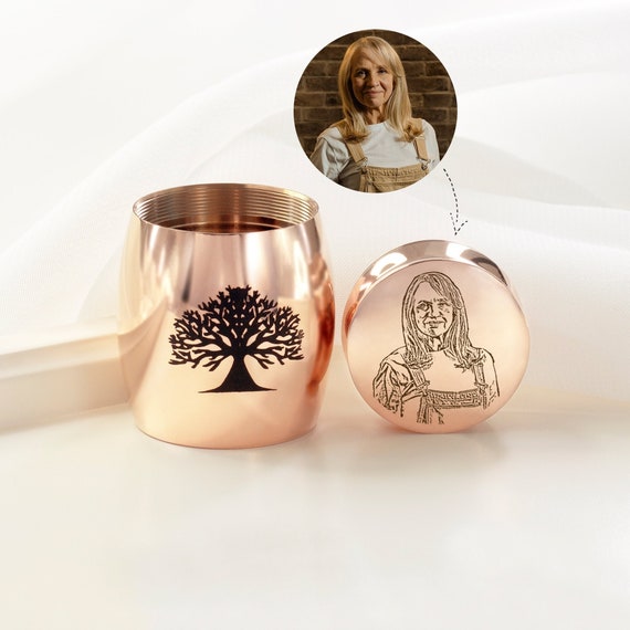 Photo Mini Urn Custom Small Urns for Human Ashes Tree of Etsy