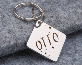 Dog Tag - Dog Cat Name ID Tag - Custom Pet Tag Dog Name Tag with Funny Design - Engraved Dog Cat Collar Tags for Small or Large Pets