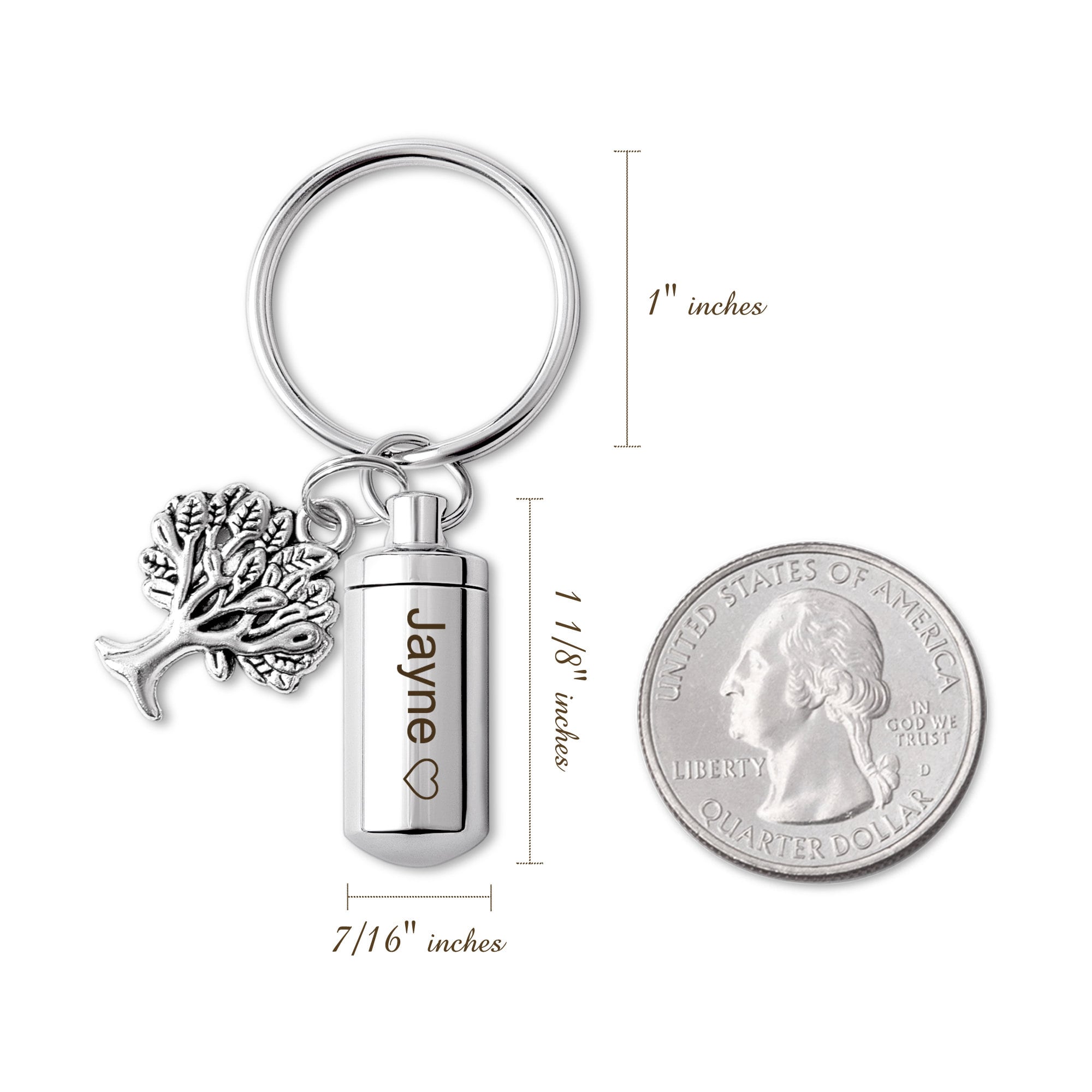 Personalized Urn Keychain For Ashes - Memorial Keepsake With Photo For Loved Ones Or Pets