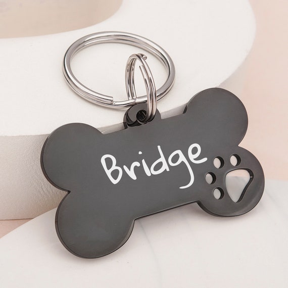Dog bone top dog tag