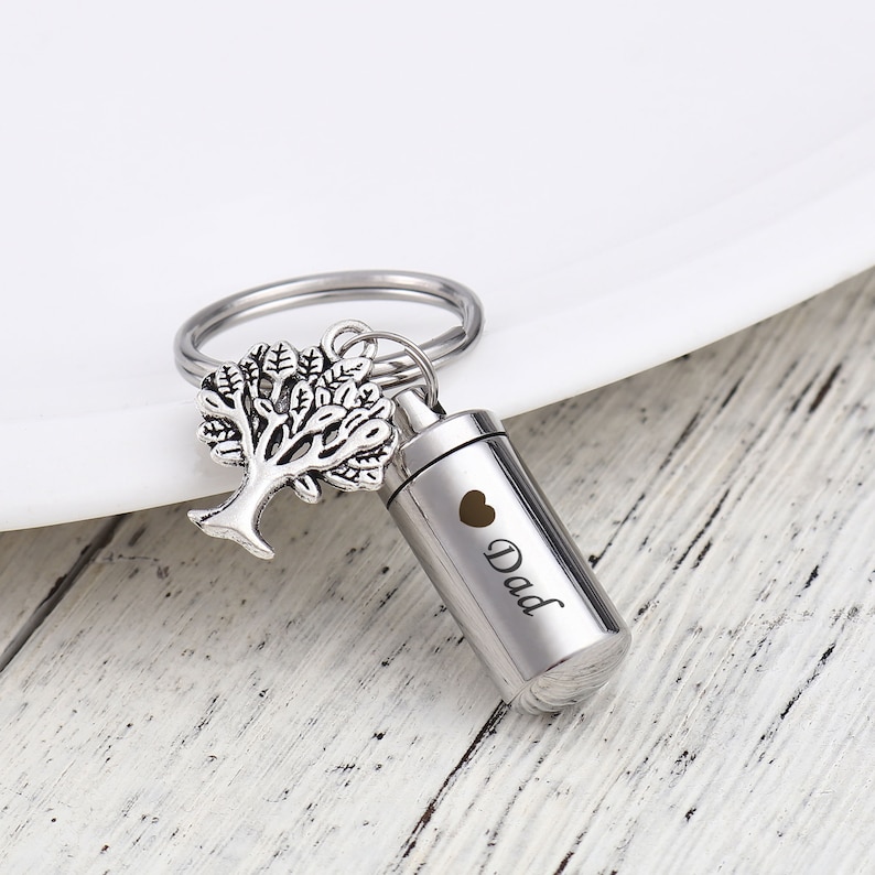 Cremation Keychain for Ashes Personalized Cremation Urn Etsy