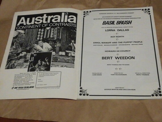 Basil Brush 1975 New Zealand Tour Programme - 