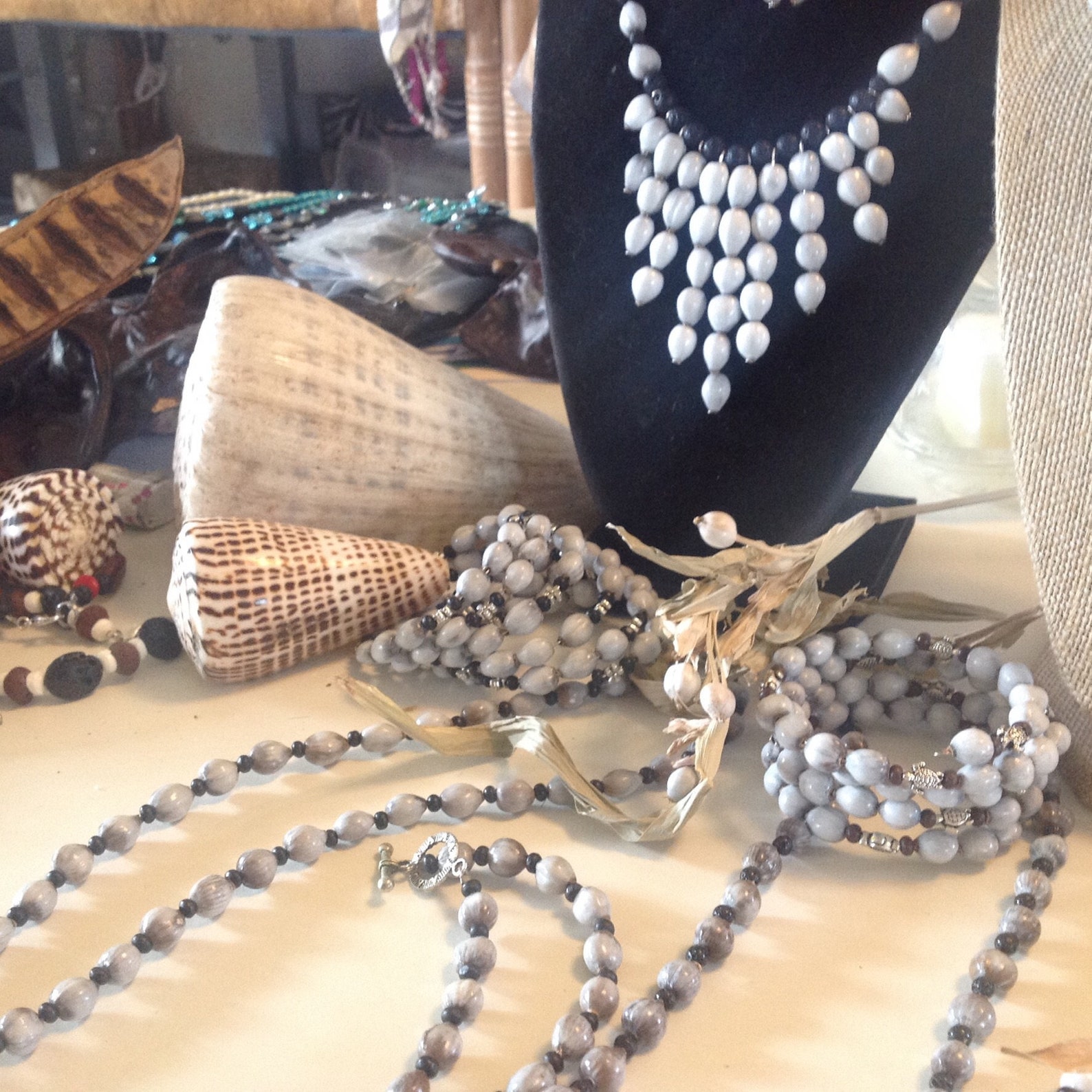 Job's tears necklace natural seed jewelry Etsy