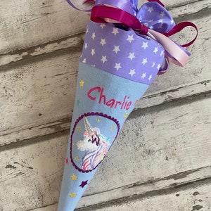 Mochila escolar para hermanos, bolsa de azúcar, unicornio, hecha de tela, incluye cartón en blanco ST7040