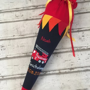 Mochila escolar XL, bolsa de azúcar, bomberos, de tela, incluye cartón en blanco, 85 cm ST7059