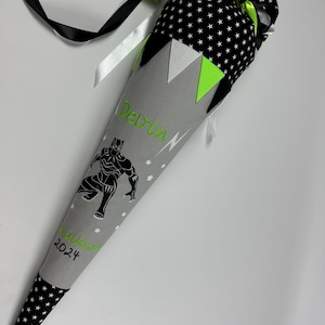 Cono escolar XL Pantera Negra de tela con cartón en blanco 85 cm NEU0000