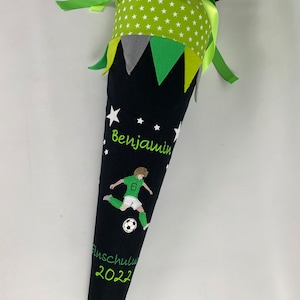 Bolsa escolar XL, bolsa de azúcar, fútbol, fútbol, de tela, incluye cartón en blanco, 85 cm, NUEVO1901