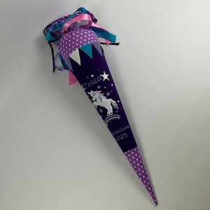 Mochila escolar bolsa de azúcar unicornio arcoíris de tela con purpurina incluido cartón en blanco 70 cm NUEVO1994