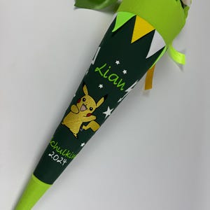 Cono escolar XL Pikachu de tela con cartón en blanco 85 cm NEU1901