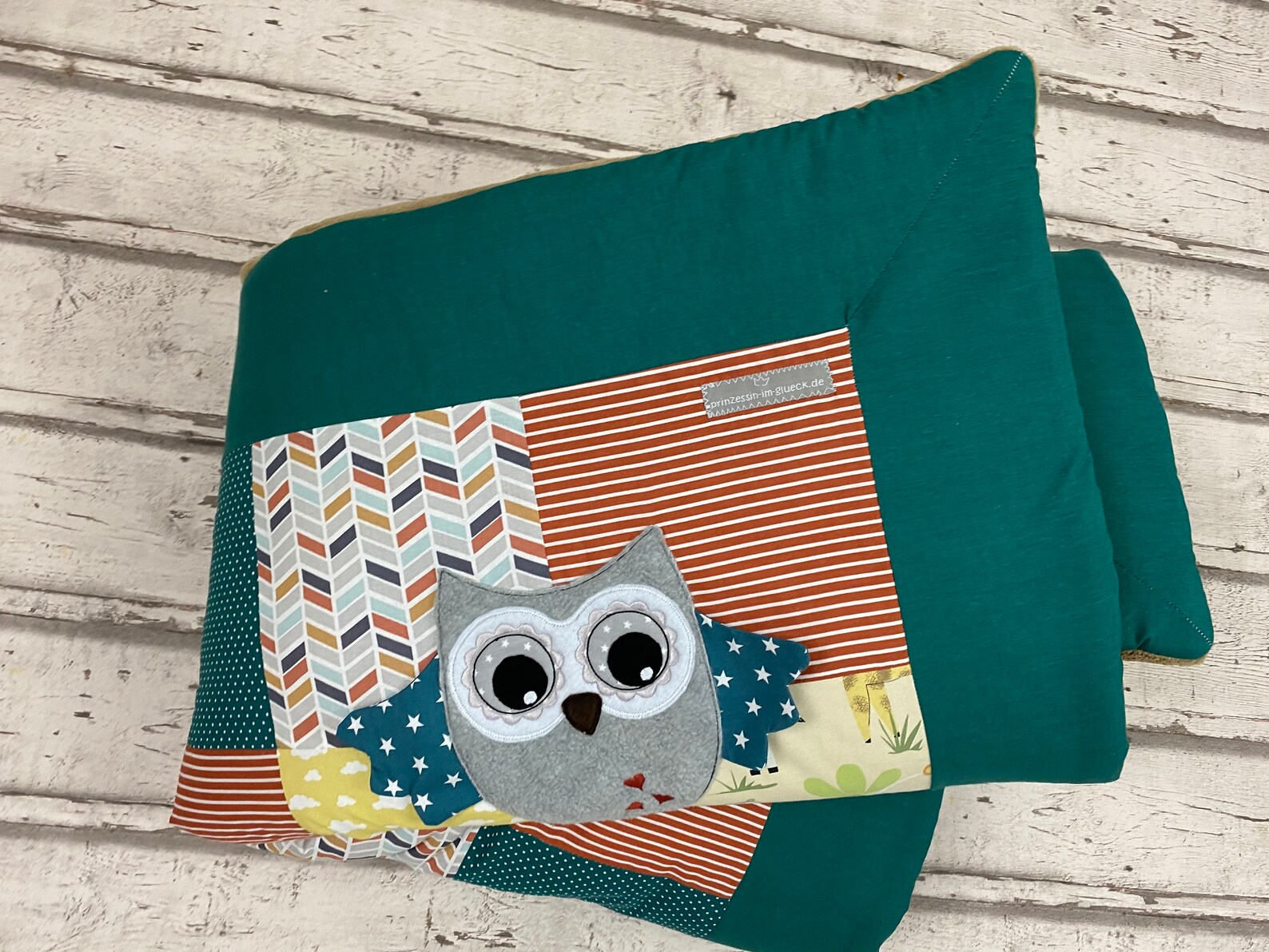 Babydecke/Krabbeldecke Patchwork Eule KRD0430 Etsy
