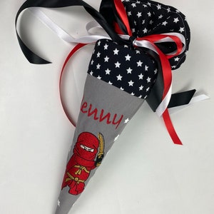 Cono de azúcar hermano Ninja hecho de tela con cartón en blanco ST7103