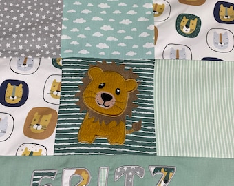 Baby blanket/playmat lion *patchwork* KRD3008