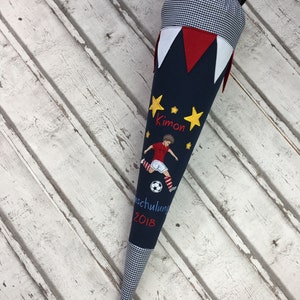 Mochila escolar de fútbol de tela con cartón en blanco 70/85 cm ST7119
