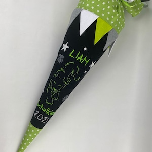 Cono escolar de tela Panther con cartón en blanco 70 cm ST7033