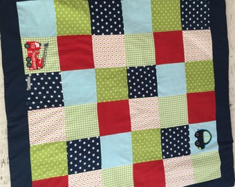 Krabbeldecke/Babydecke  *Patchwork Auto* KRD3078