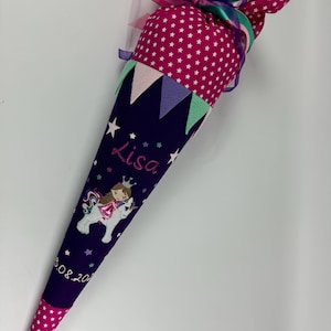 Mochila escolar sugar bag princesa / unicornio de tela con purpurina incluido cartón en blanco 85 cm NUEVO1994