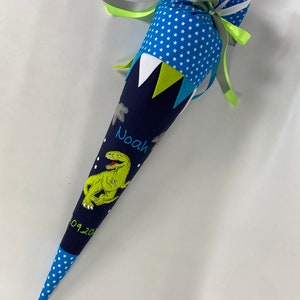 Mochila escolar XL de tela de dinosaurio incl. cartón en blanco 85 cm NUEVO1901
