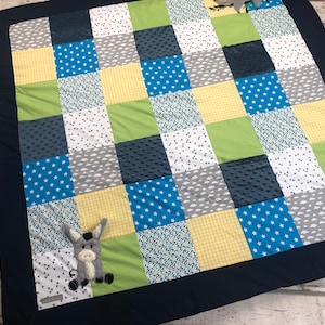 Baby blanket/playmat *Patchwork Sloth or donkey* KRD3075