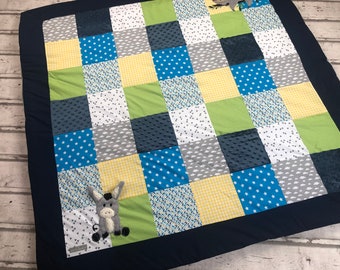 Baby blanket/playmat *Patchwork Sloth or donkey* KRD3075
