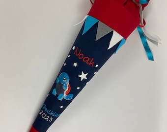 Schoolkegel suikerkegel Schiggy van stof inclusief karton blanco 70 cm NEU1901