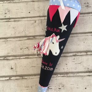 Mochila escolar XL bolsa de azúcar unicornio de tela con purpurina incluido cartón en blanco 85 cm ST7125