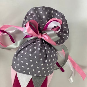 Mochila escolar XL Sugar Bag estrella de tela con purpurina, incluye cartón en blanco 85 cm ST7206