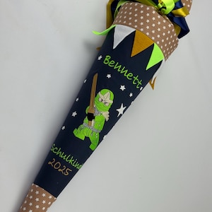 Cono scolastico Ninja in tessuto incl. cartoncino bianco 70/85 cm ST7000