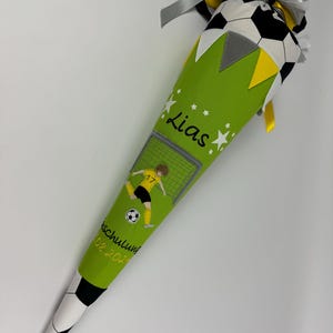 Cono escolar XL de azúcar para fútbol BVB Dortmund de tela, incluye cartón en blanco, 85 cm, NUEVO 1901
