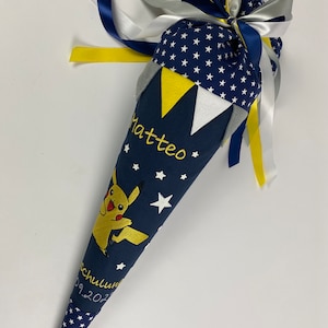 Mochila escolar Pikachu de tela con cartón en blanco 70 cm NUEVO1901