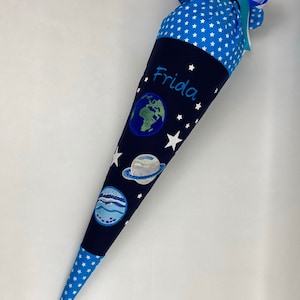 Mochila escolar bolsa de azúcar espacio y planetas de tela con cartón en blanco 70 cm ST7084