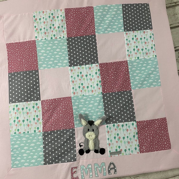 Baby blanket/playmat *Patchwork donkey* KRD3082