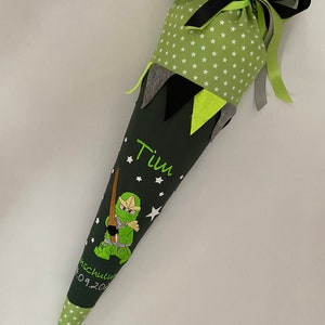 Cono escolar XL tela Ninjago incl. cartón en blanco 85 cm ST7054