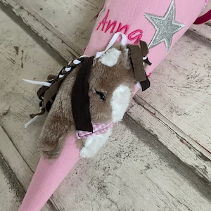 Mochila escolar para hermanos, bolsa de azúcar, caballo de tela, incluye cartón en blanco ST7150