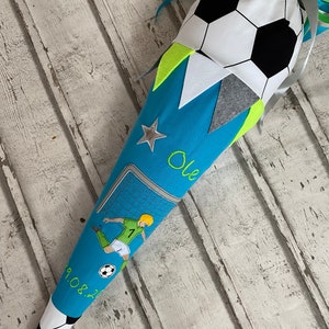 Bolsa escolar XL, bolsa de azúcar, fútbol, fútbol, de tela, incluye cartón en blanco, 85 cm, NUEVO1901